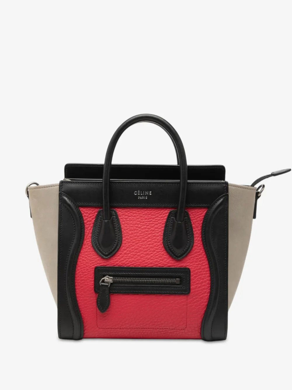 2017 Nano Tricolor Nubuck and Calfskin Luggage Tote satchel