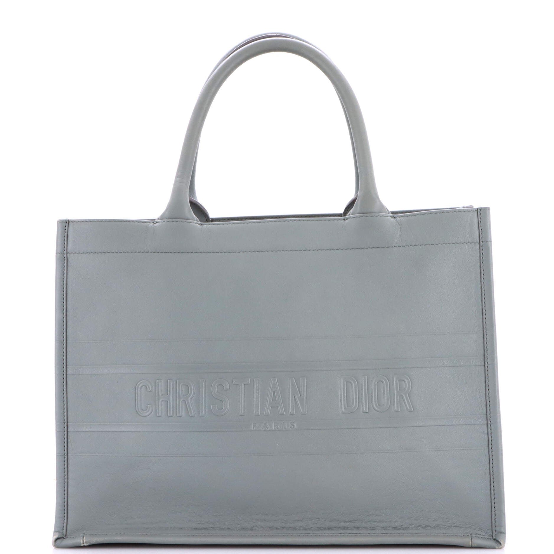 Book Tote Oblique Embossed Calfskin Medium