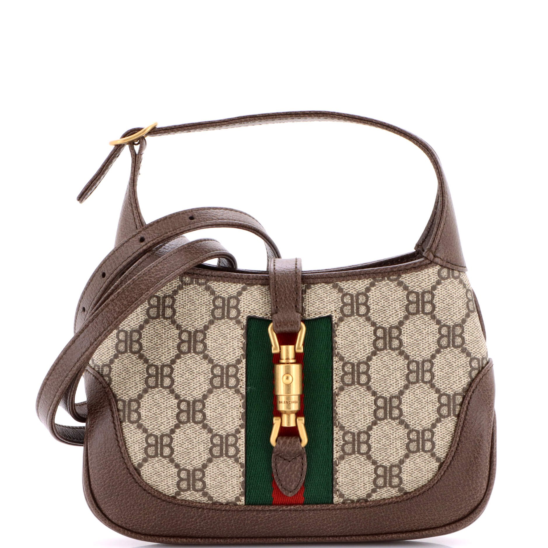 Balenciaga x Gucci The Hacker Project Jackie 1961 Hobo BB Coated Canvas Mini