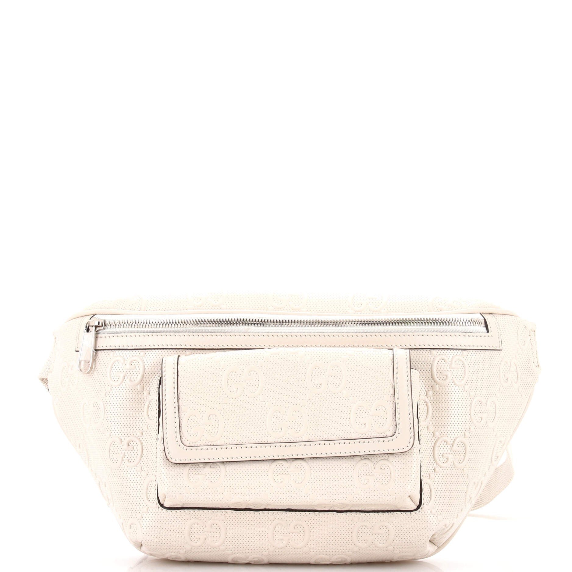 Front Pocket Belt Bag GG Embossed Perforated Leather
