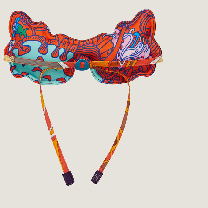 Warm Colors Not Sleepy Butterfly Travel Mask