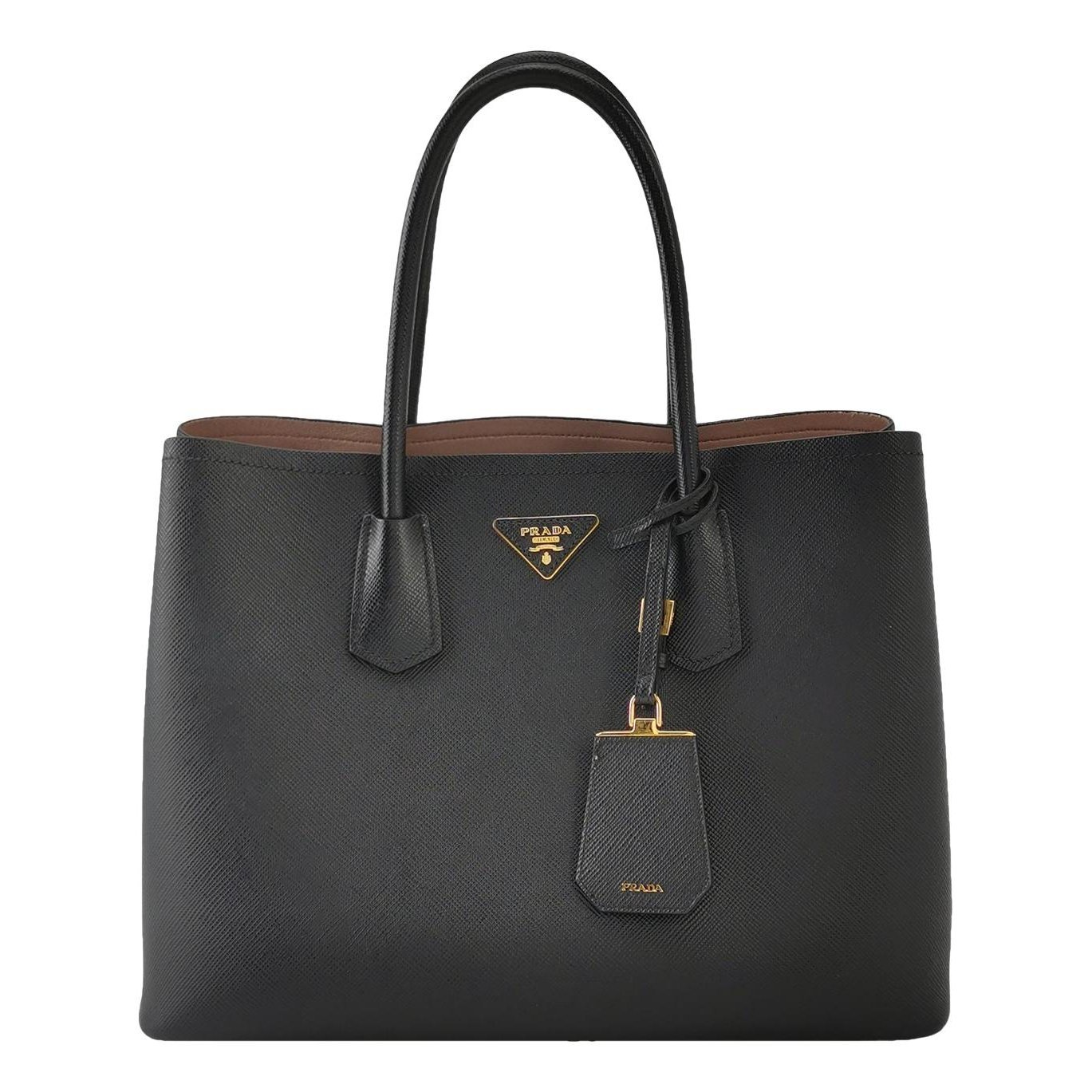 Double leather tote