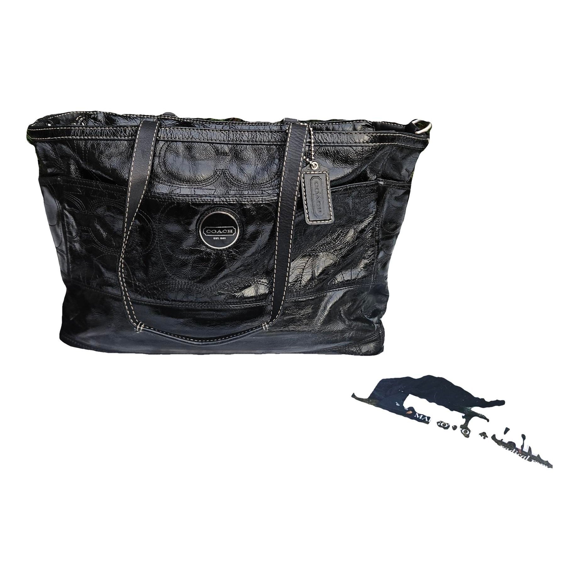 Patent leather tote