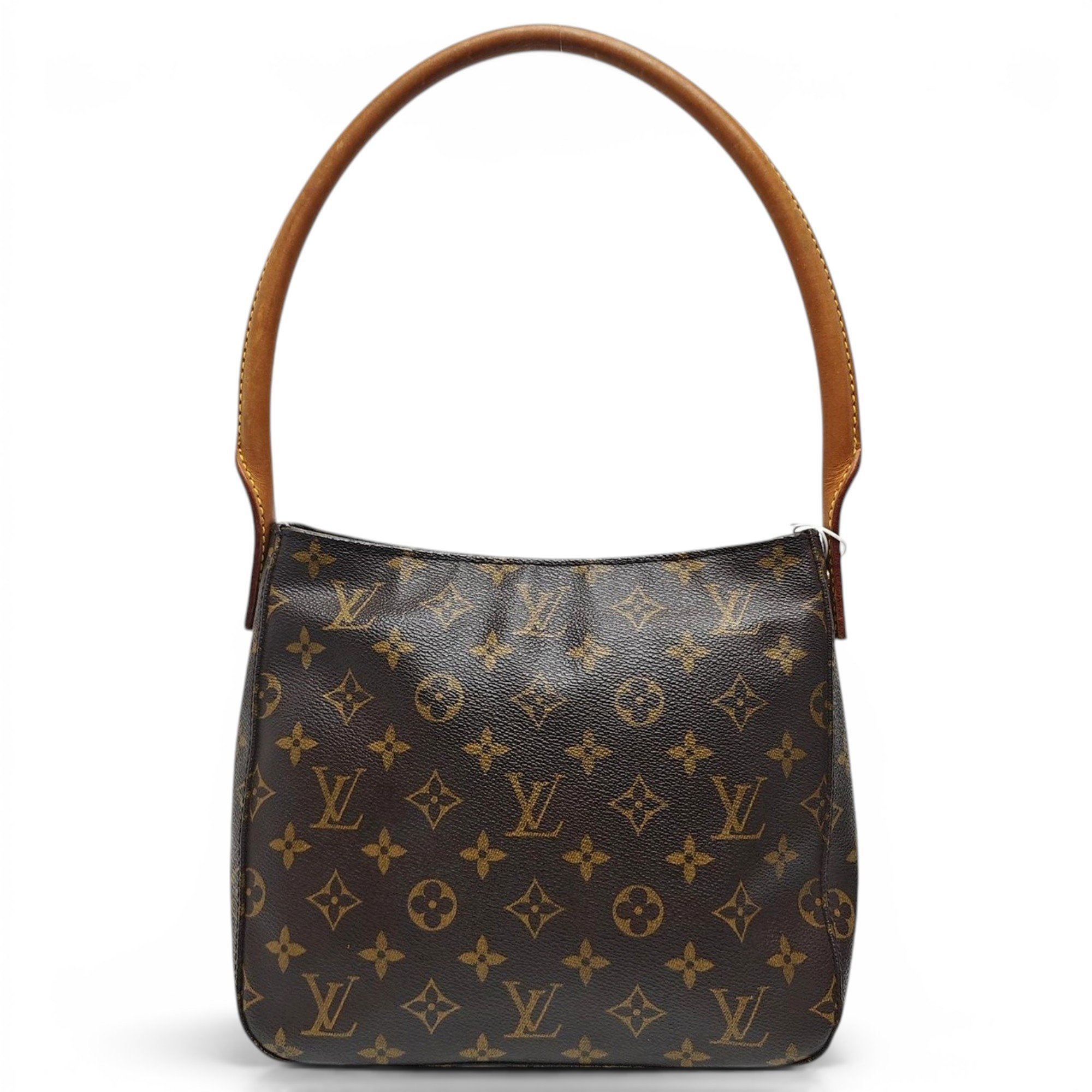 Looping leather handbag
