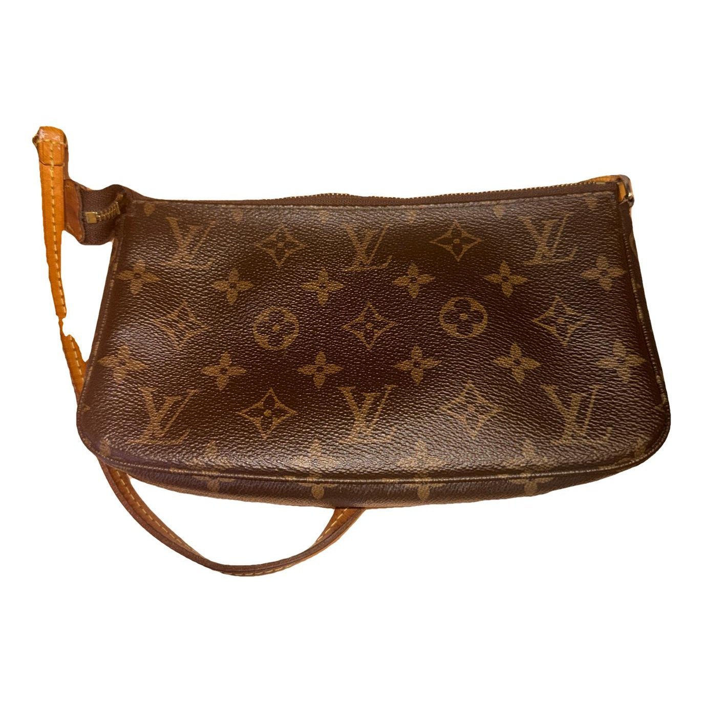 Leather clutch bag