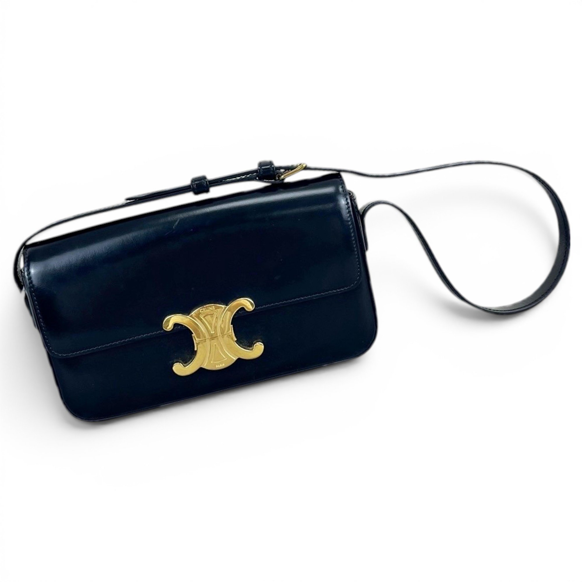 Triomphe Long leather handbag
