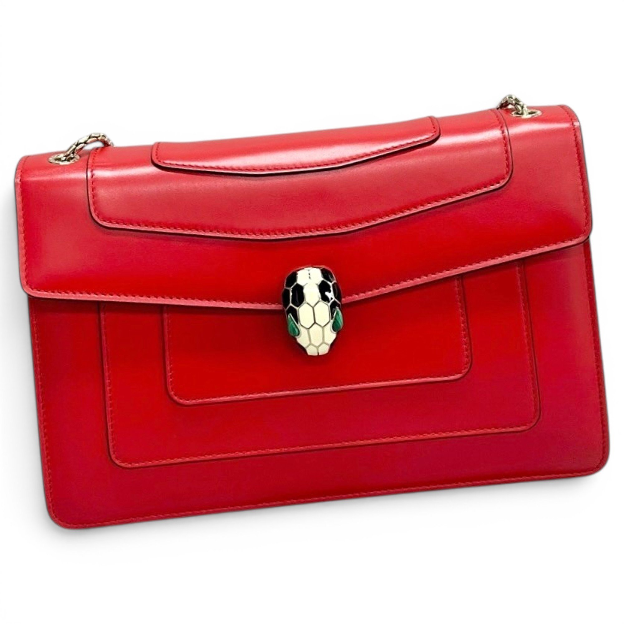 Serpenti leather handbag