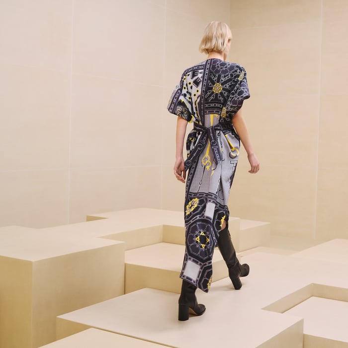 Bleu Noir "Effet Kaleidoscope" Caftan