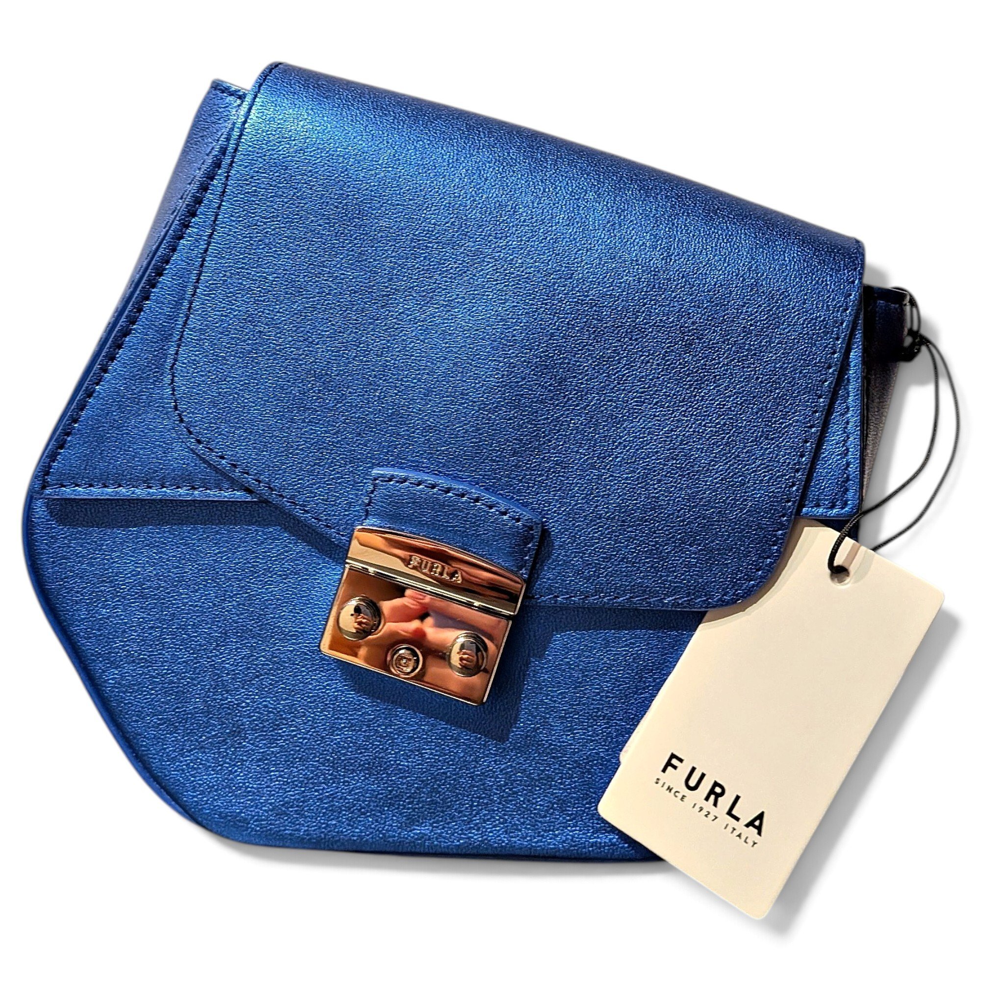 Metropolis leather clutch bag