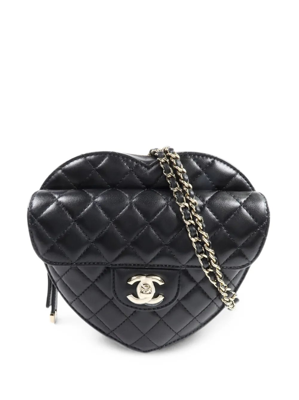 quilted CC turn-lock shoulder bag