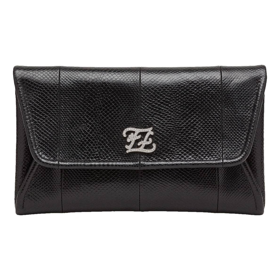 Leather clutch bag