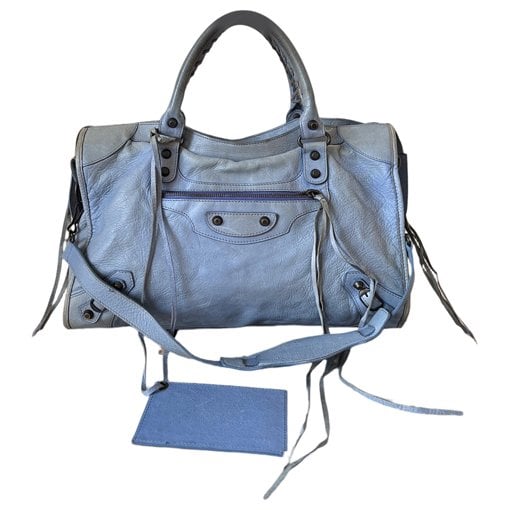 City leather handbag