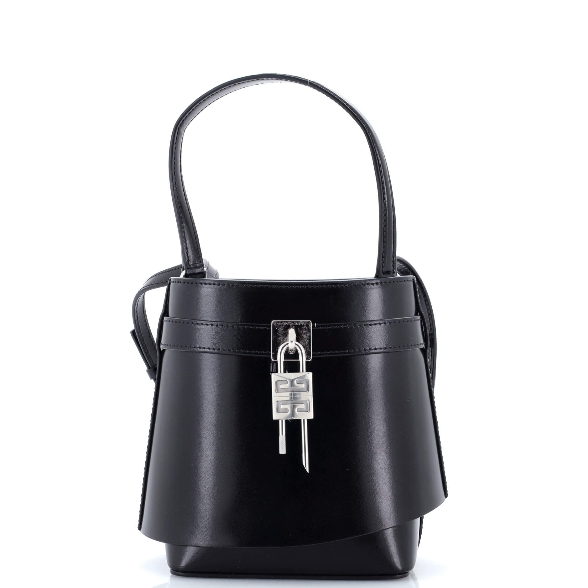 GV Shark Lock Bucket Bag Leather