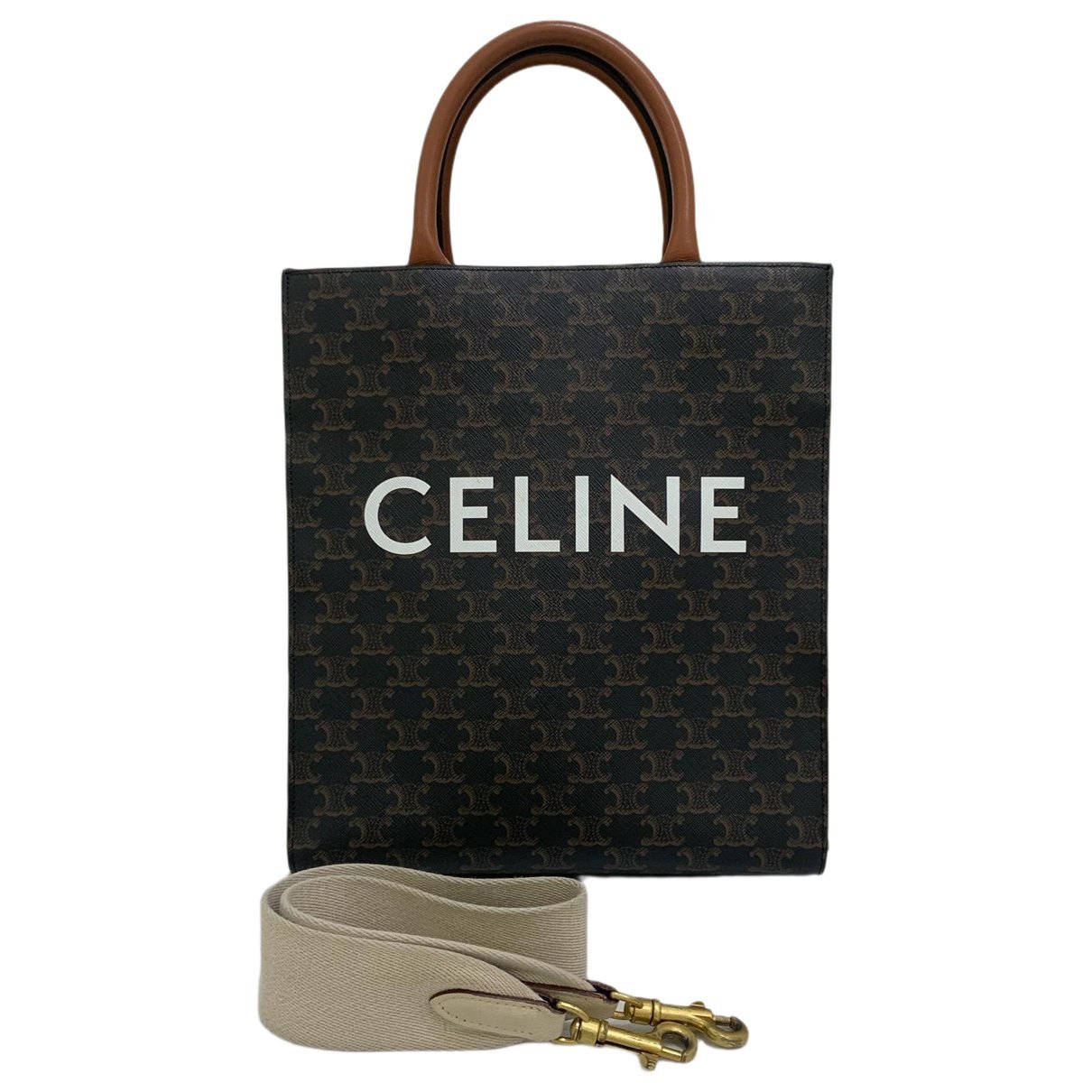 Cabas Vertical leather handbag