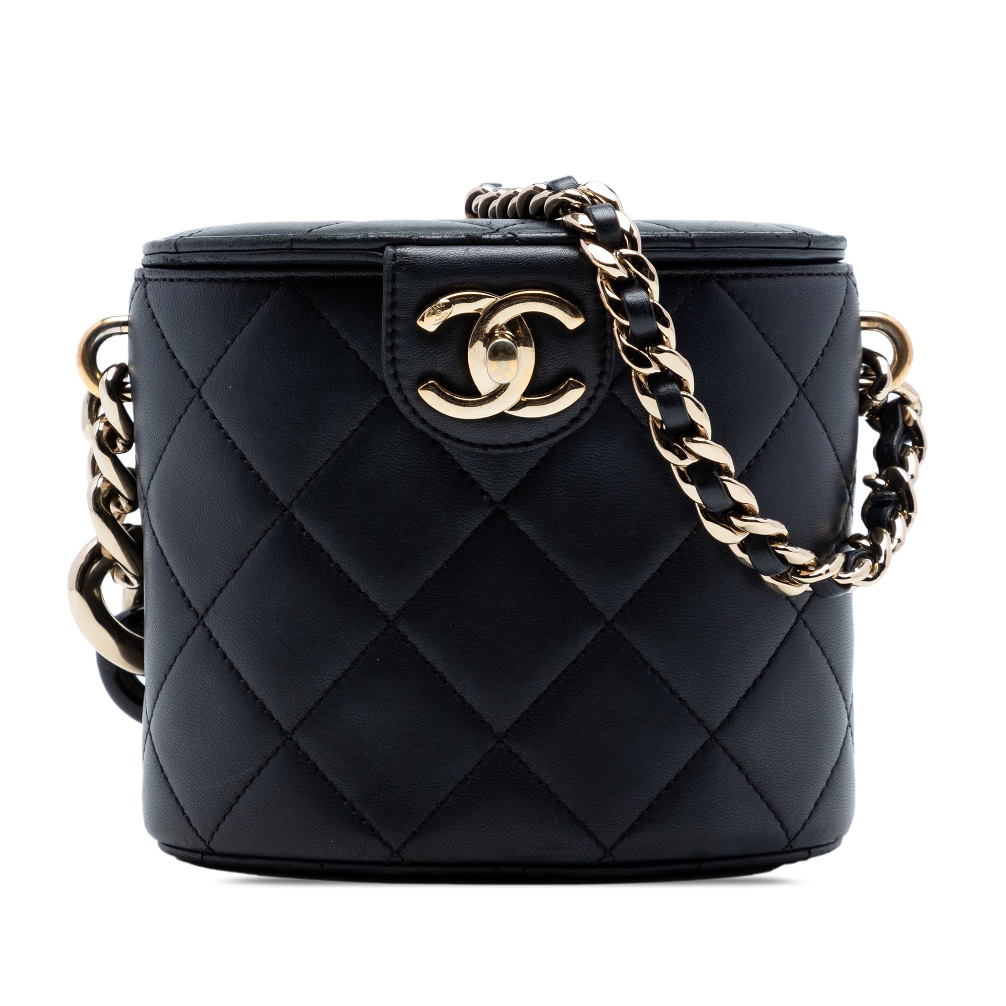 Vanity leather handbag