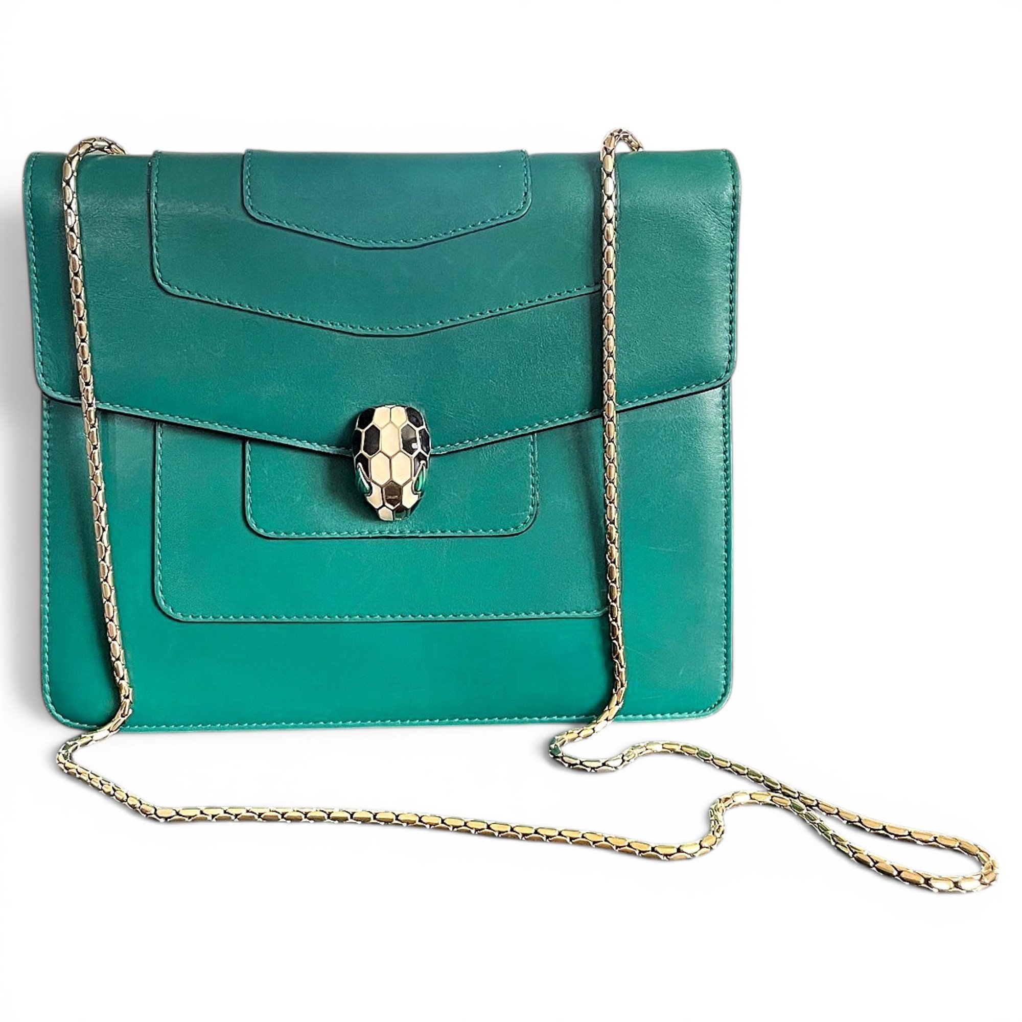 Serpenti leather handbag