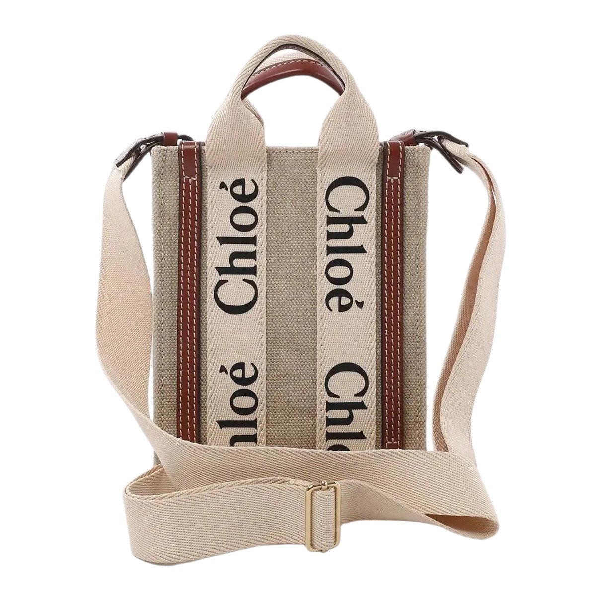 Woody linen handbag