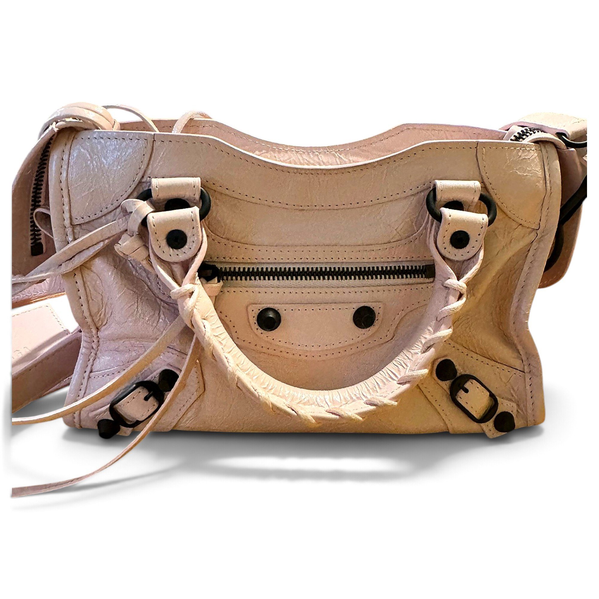 City leather handbag