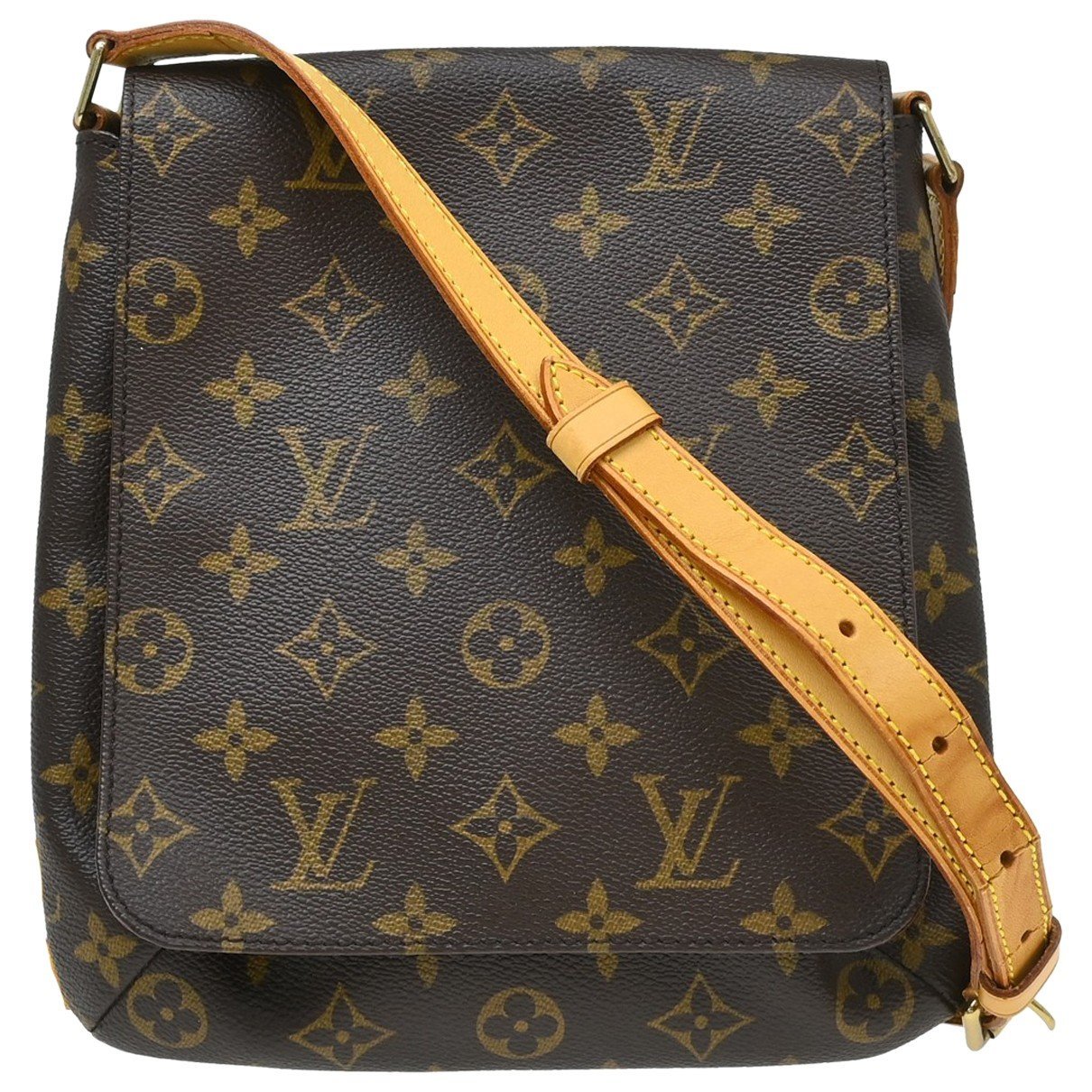 Musette cloth handbag