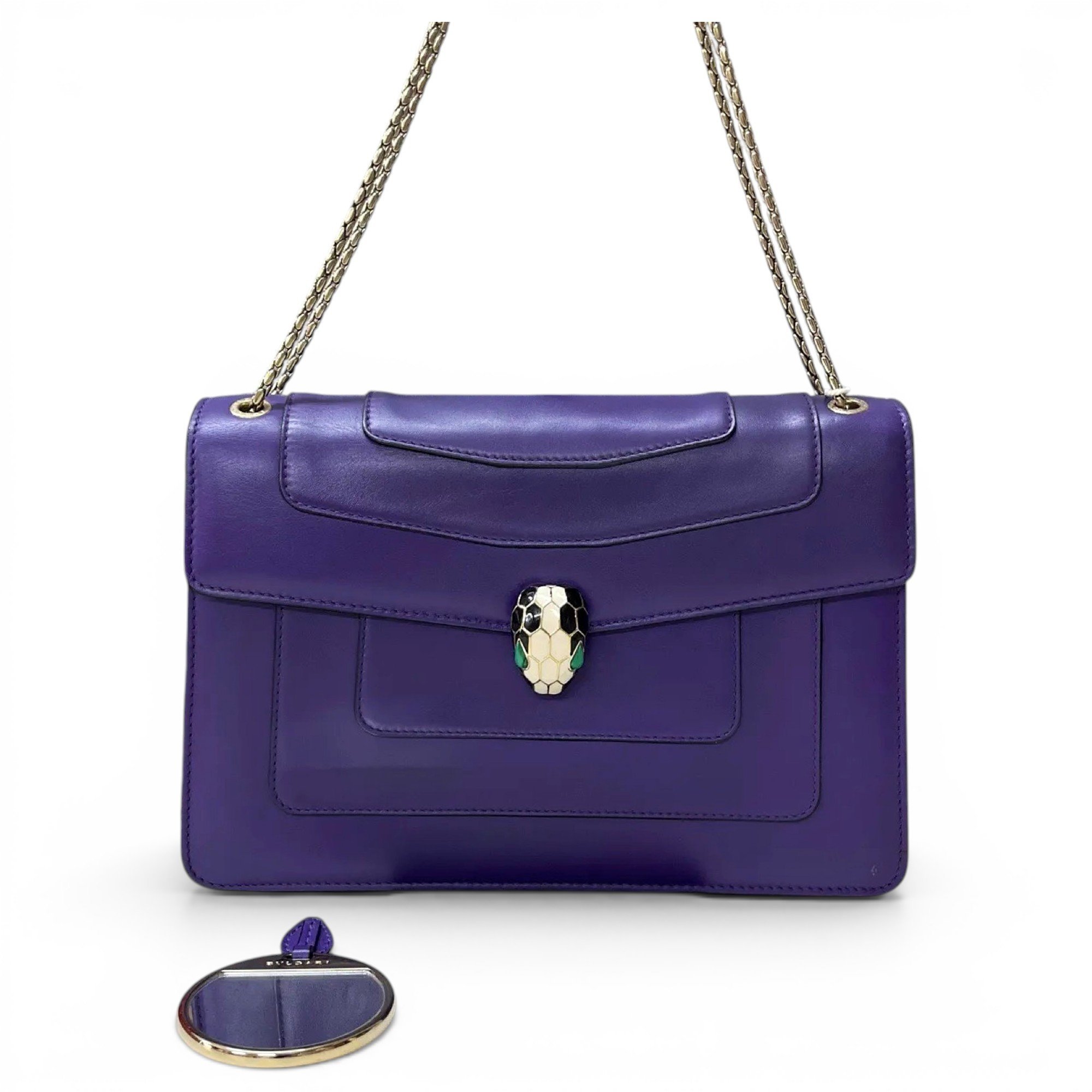 Serpenti leather handbag