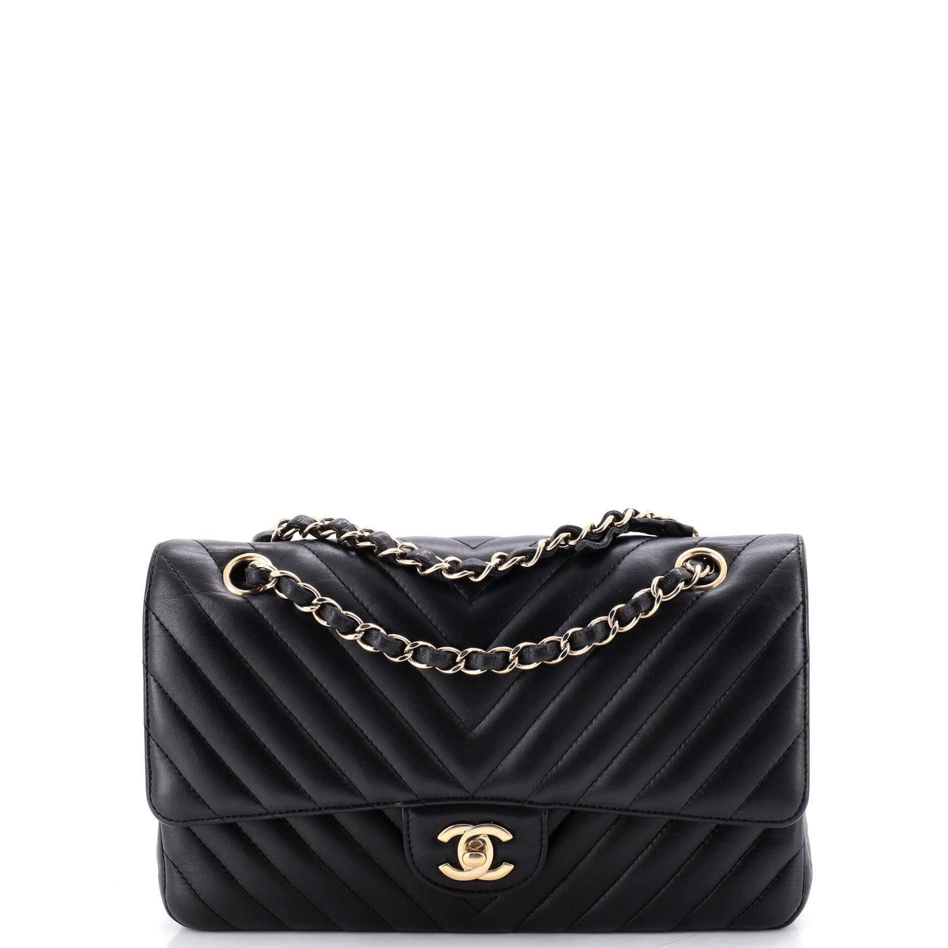 Classic Double Flap Bag Chevron Lambskin Medium