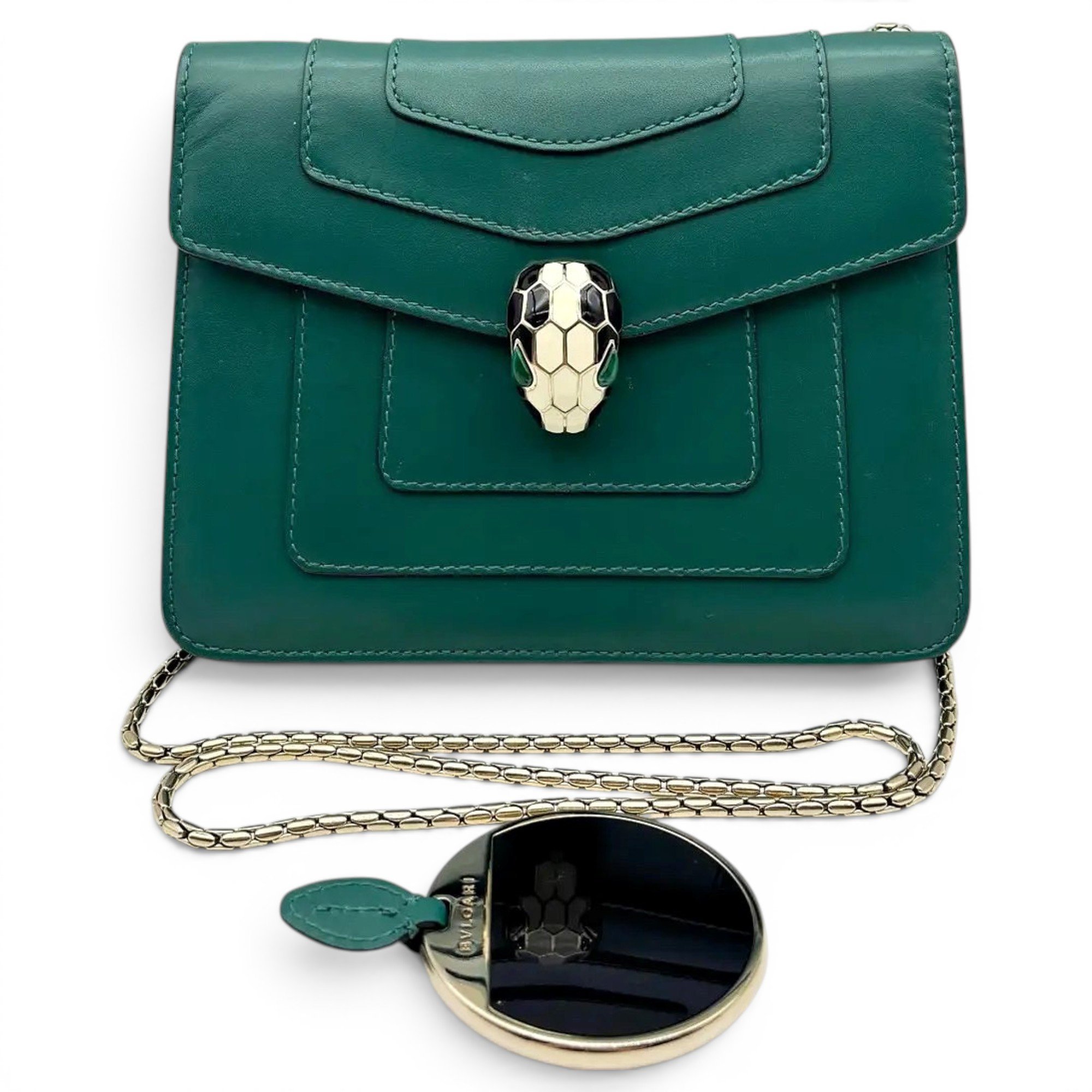 Serpenti leather handbag