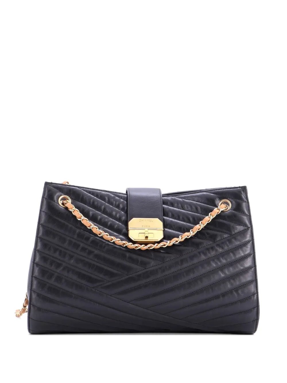 Gabrielle Tote Chevron Leather Large satchel