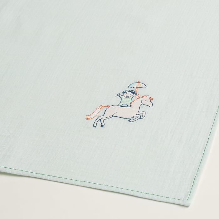 Vert Aqua Cabriole Swaddling Cloth