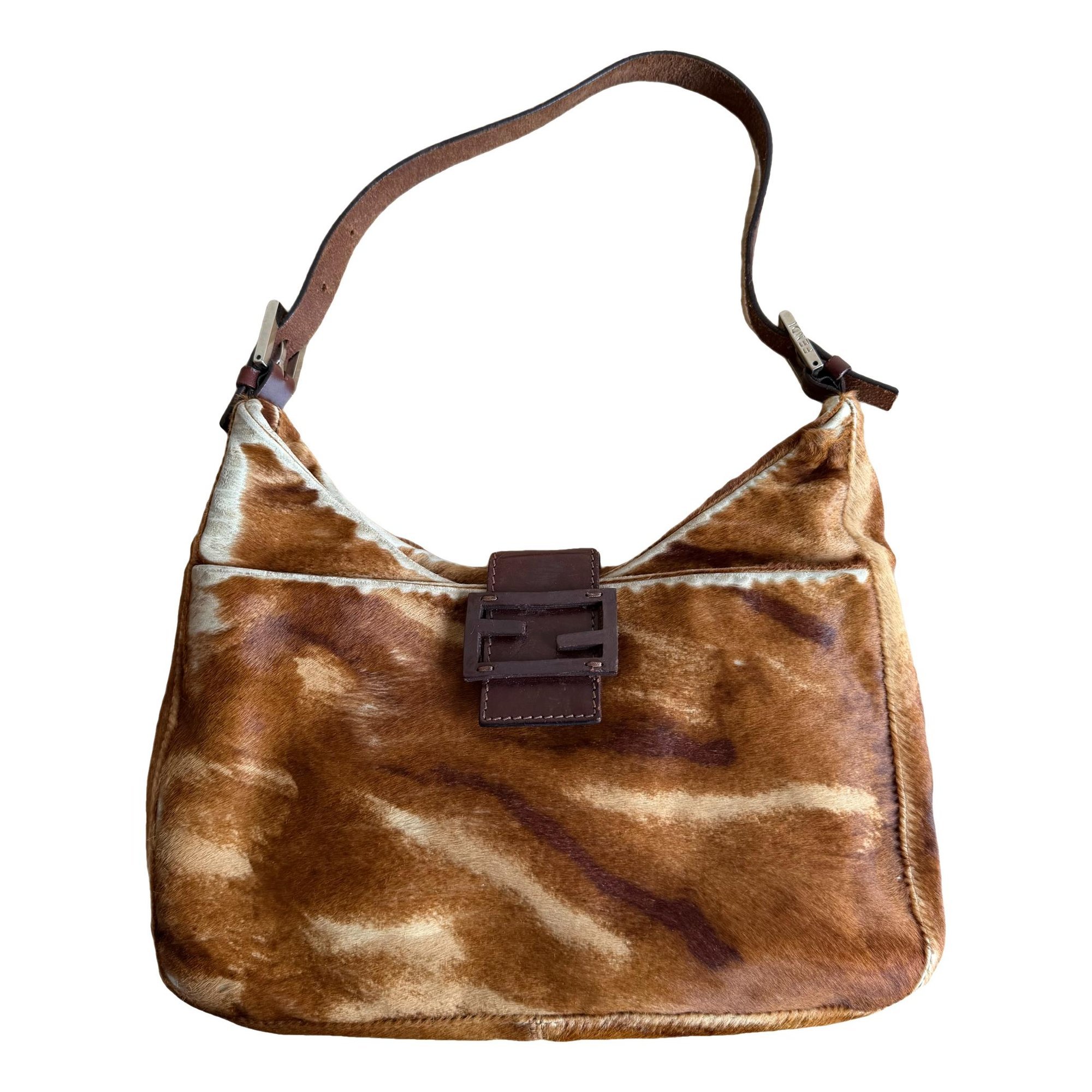 Baguette pony-style calfskin handbag