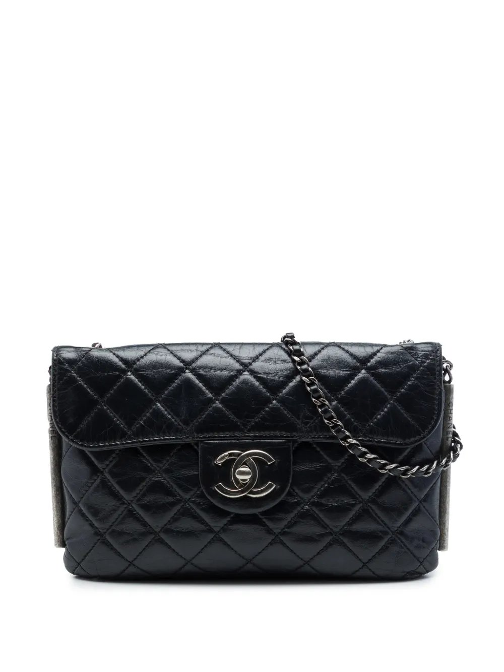 2013-2014 CC Quilted Aged Calfskin Embossed LAX Flap crossbody bag