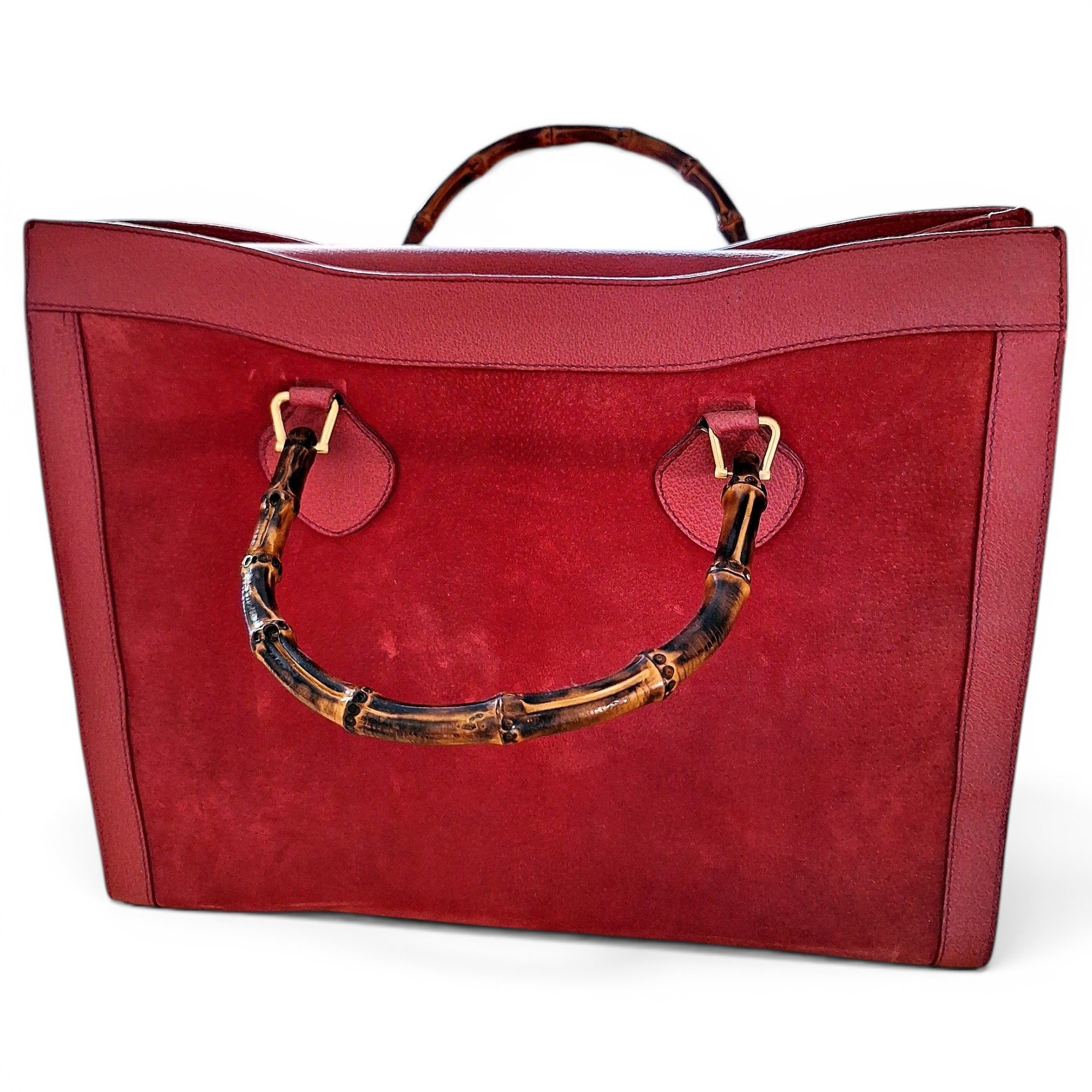 Bamboo leather handbag