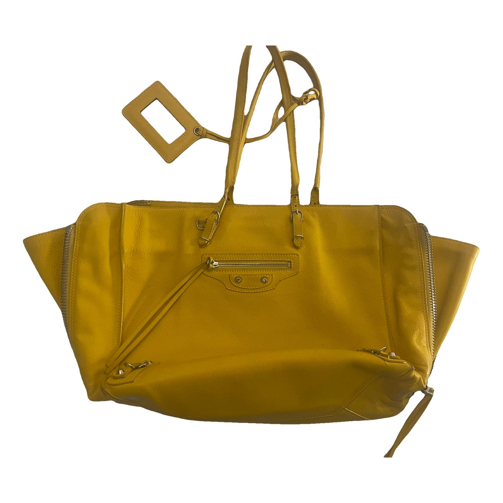 Papier leather handbag