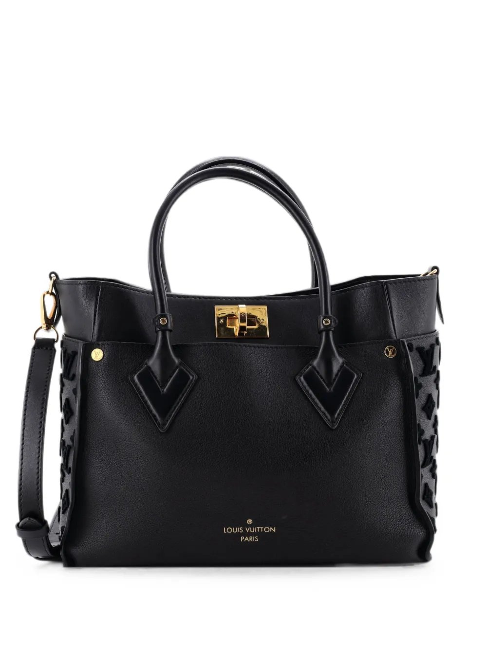 On My Side Monogram Tuffetage Leather MM tote bag