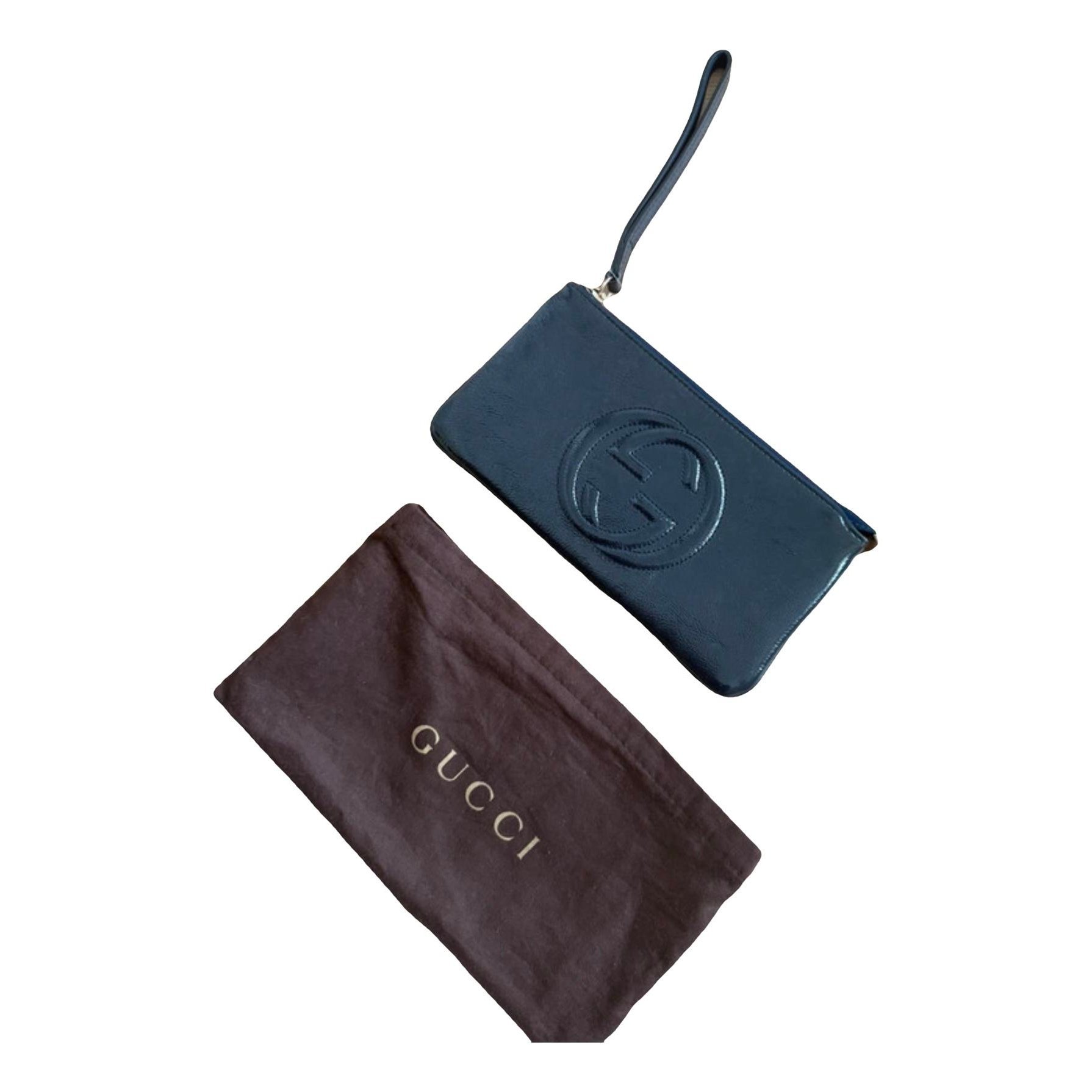 Soho leather clutch bag