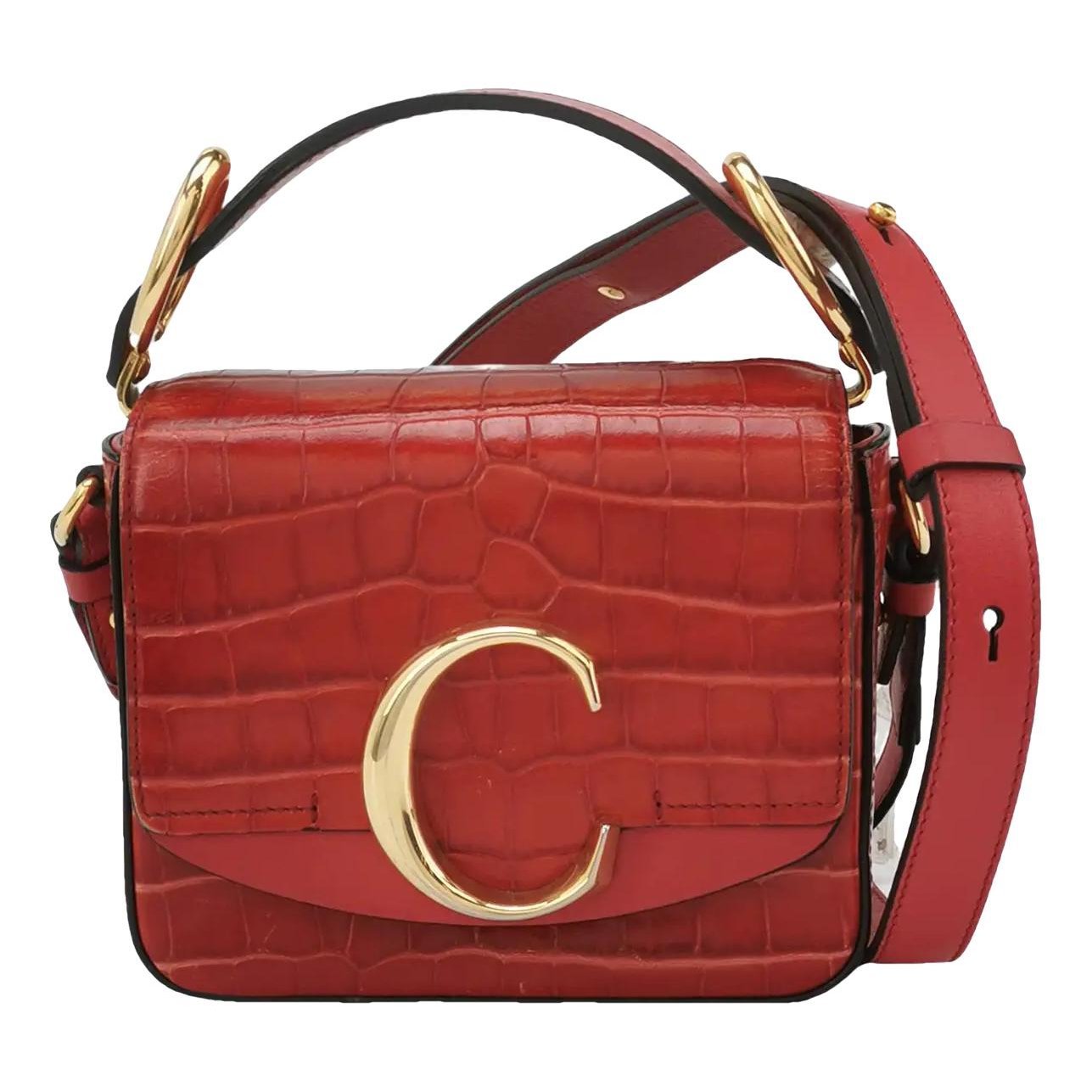 C leather crossbody bag