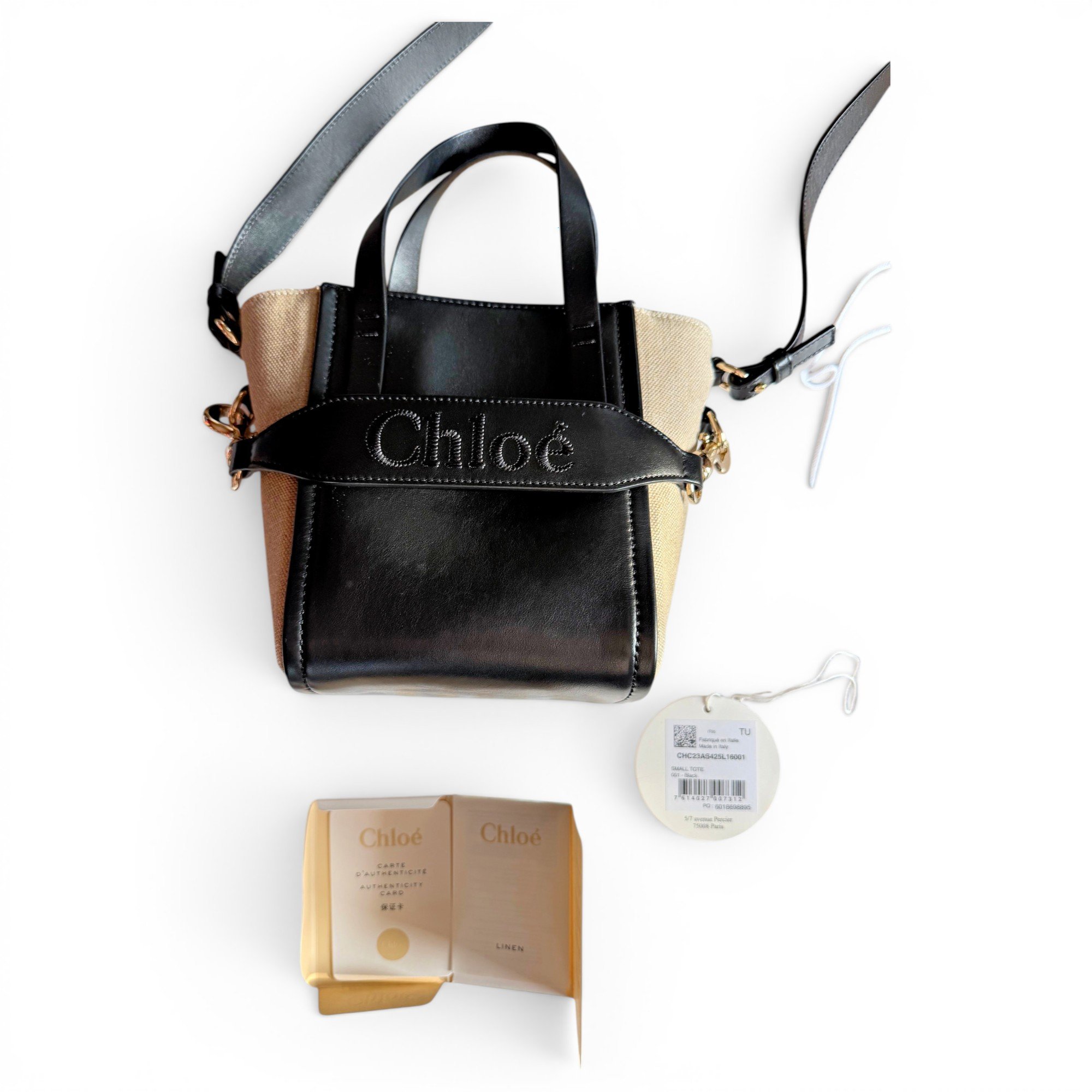 Woody leather tote