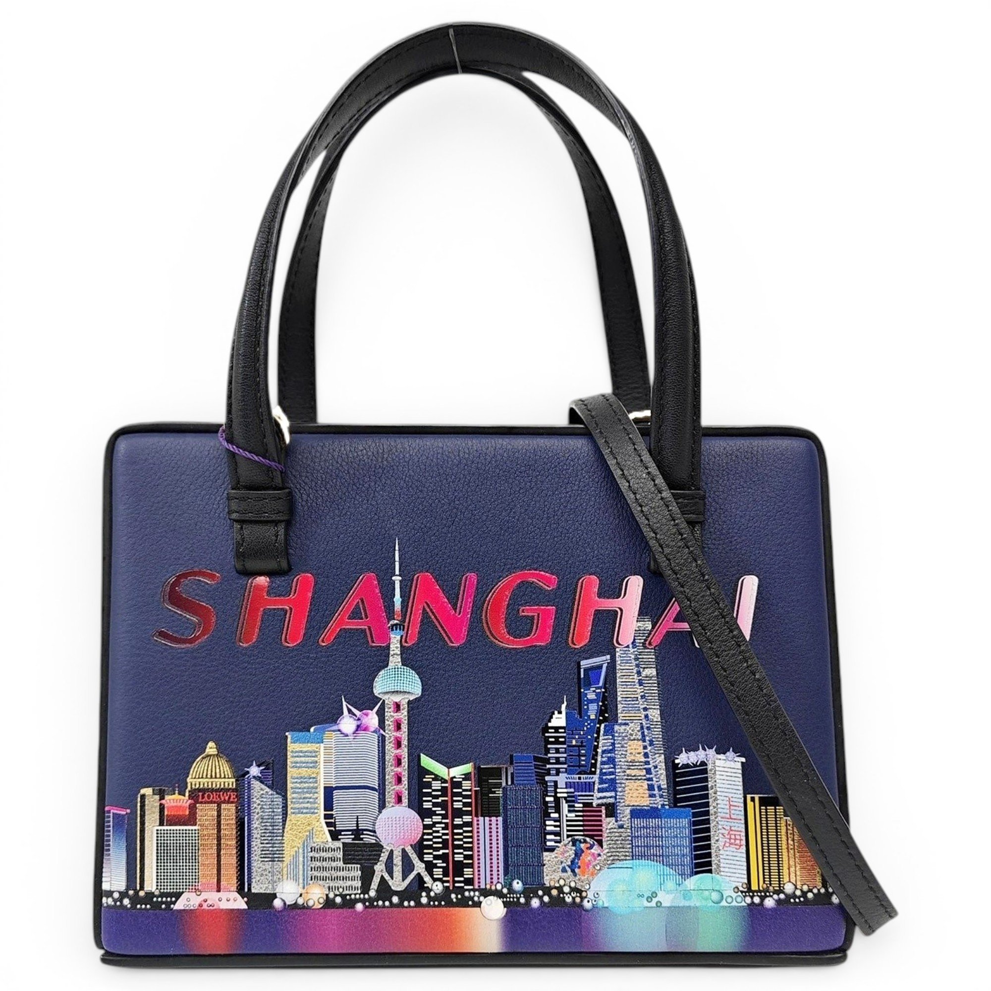 Postal leather handbag