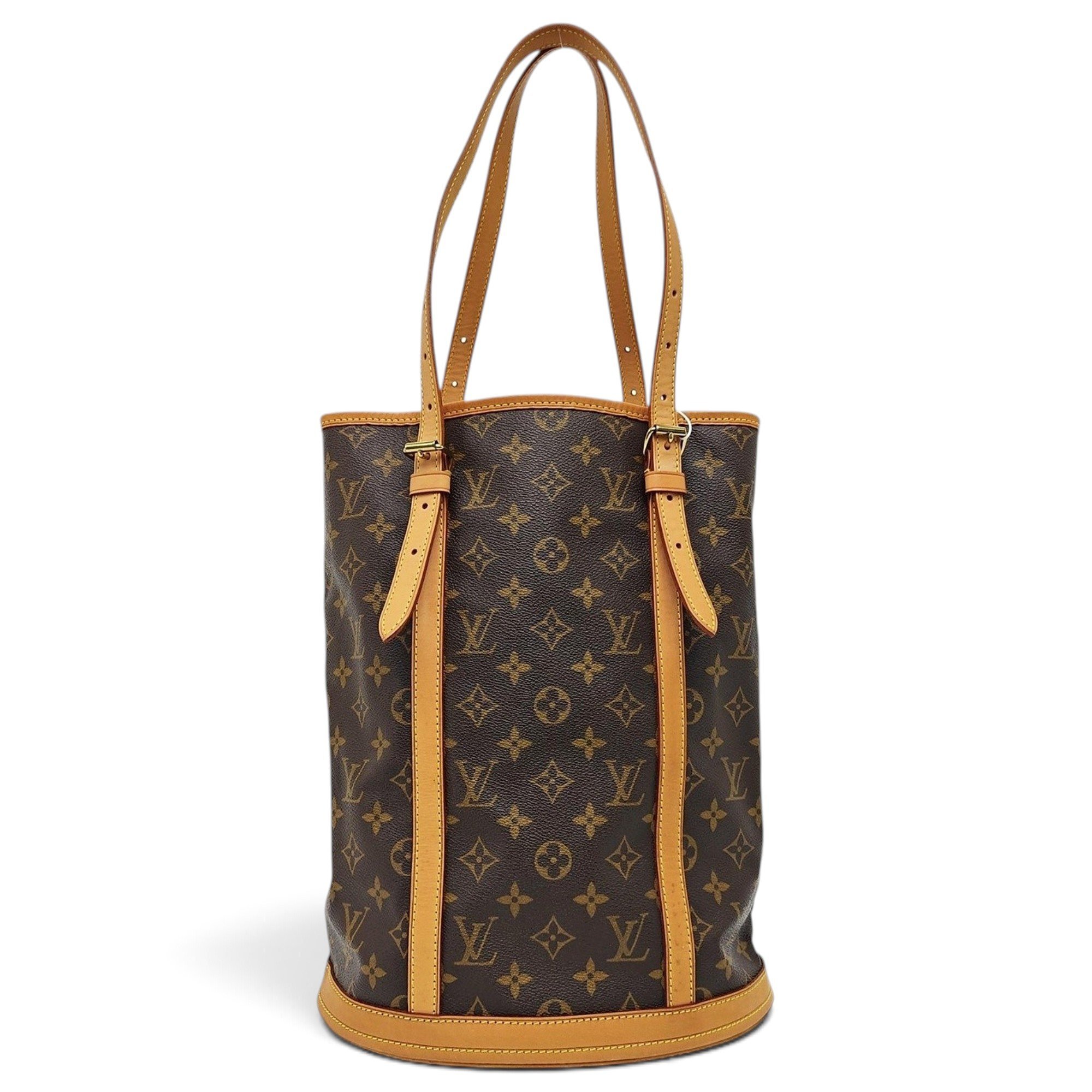 Bucket leather handbag