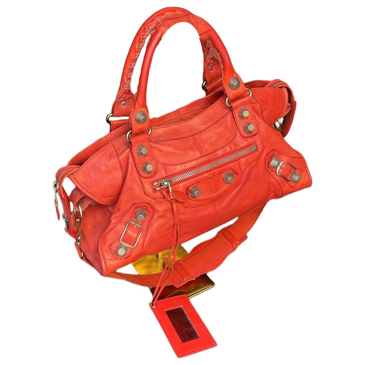 Work leather handbag