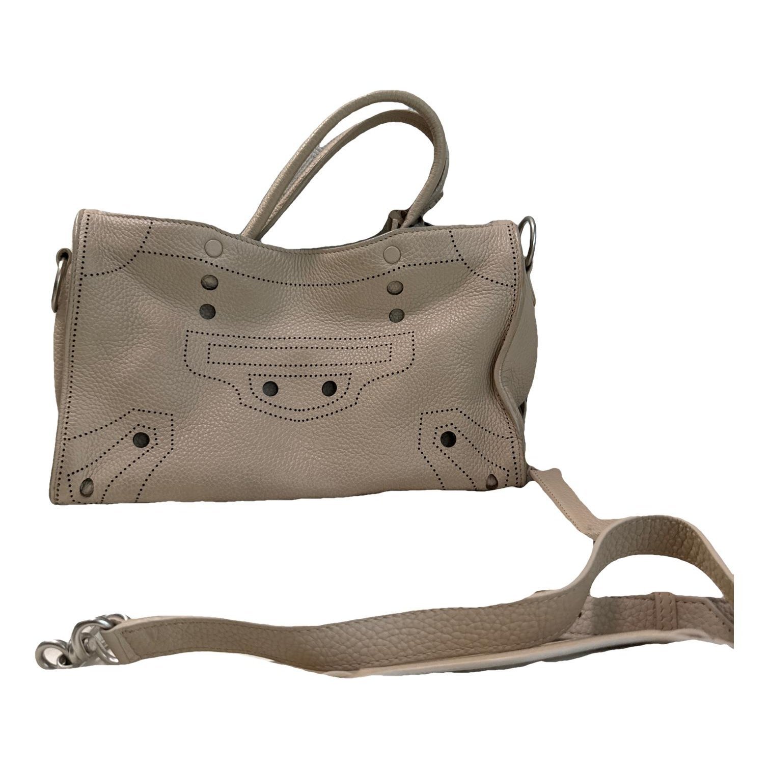 City leather handbag