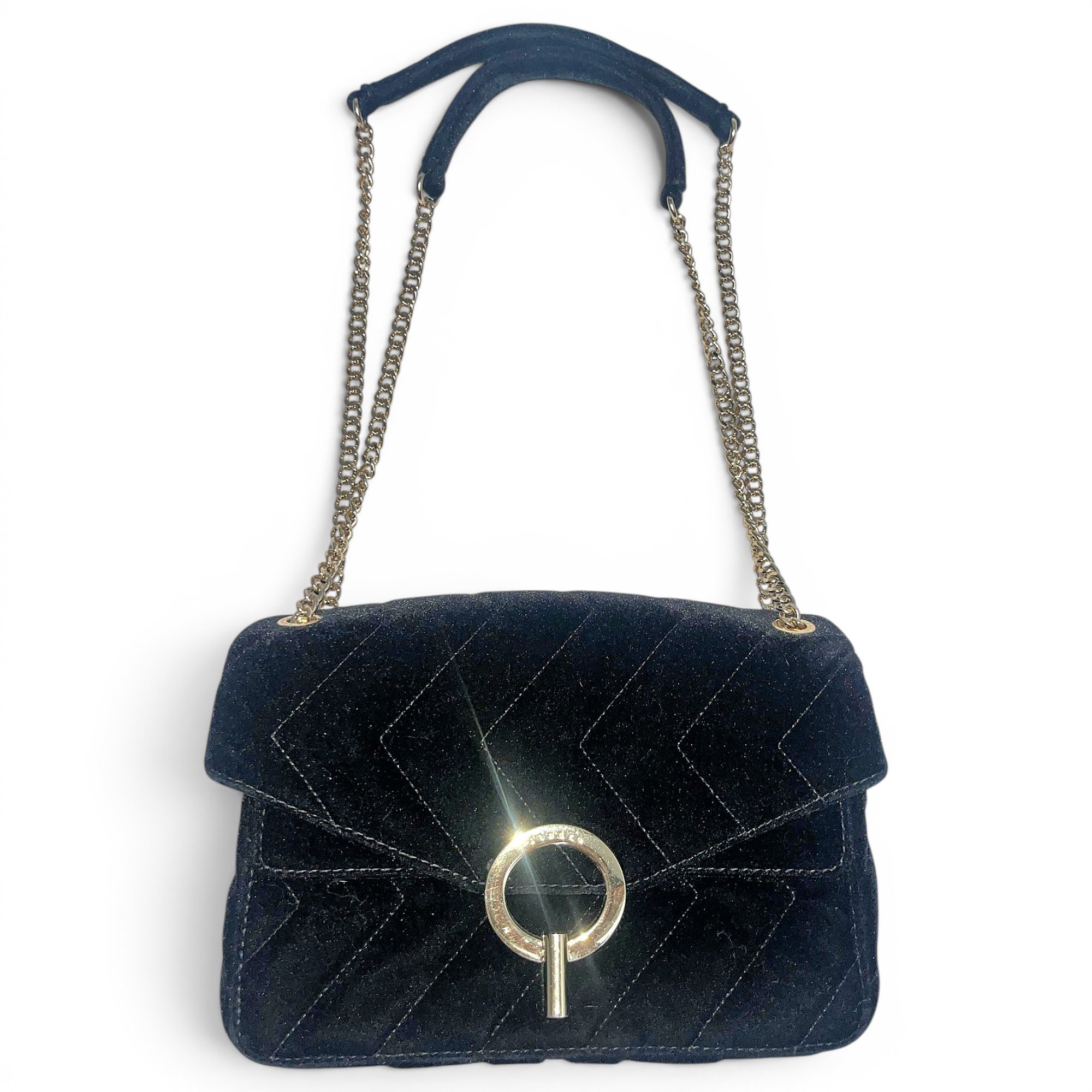 Yza velvet handbag