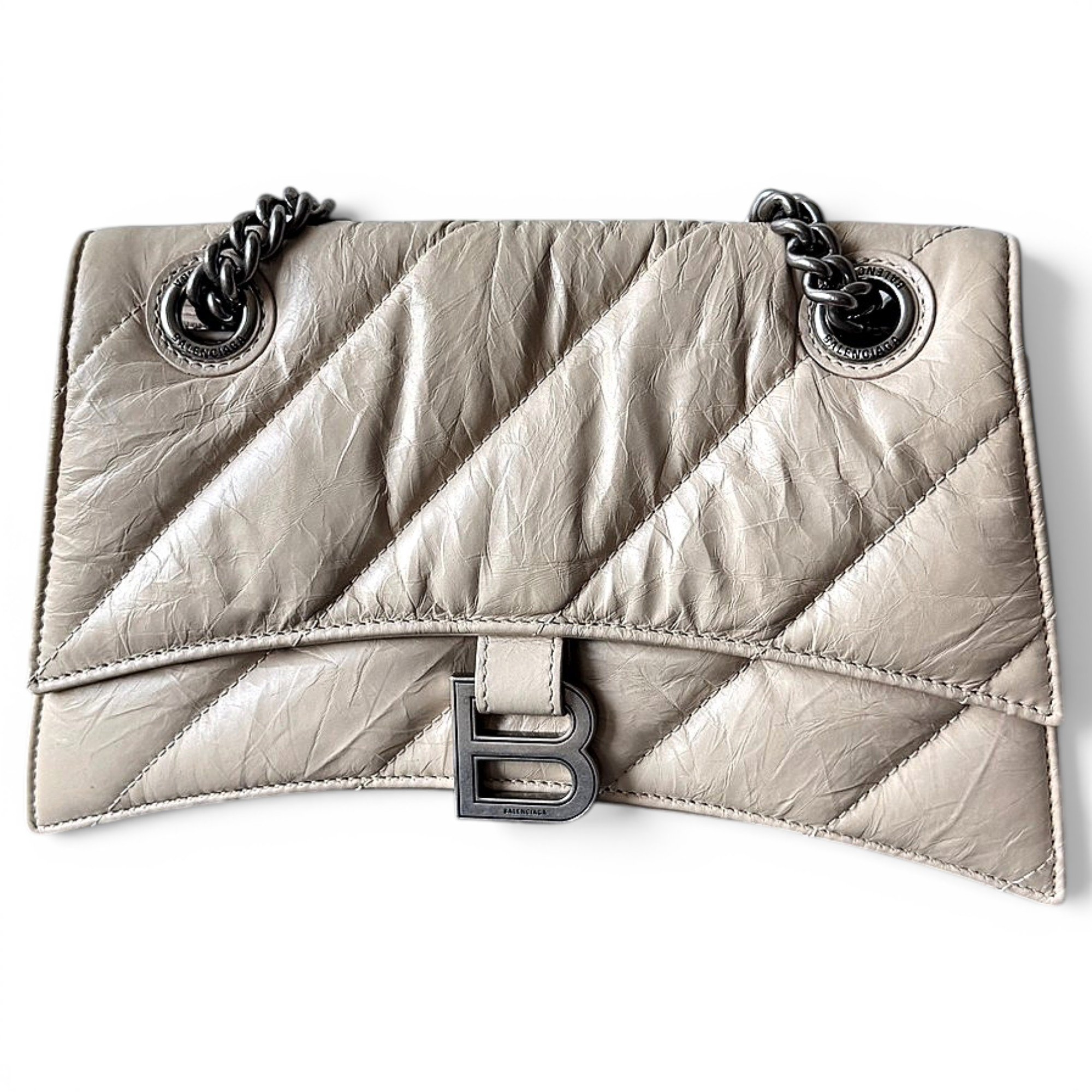 Crush leather crossbody bag