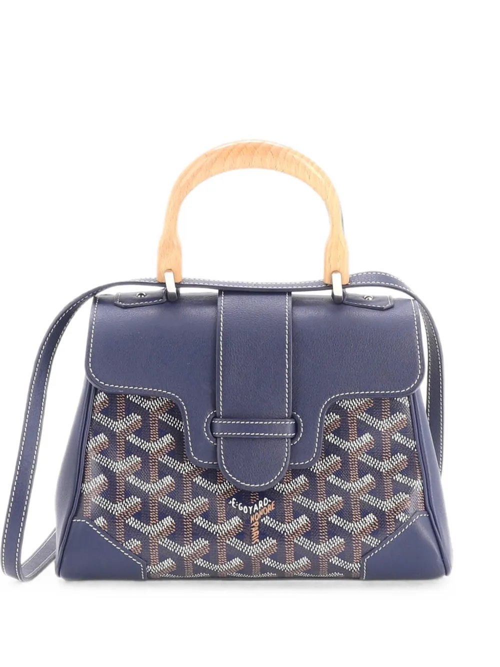 Saigon Top Handle Bag Coated Canvas with Leather Mini shoulder bag
