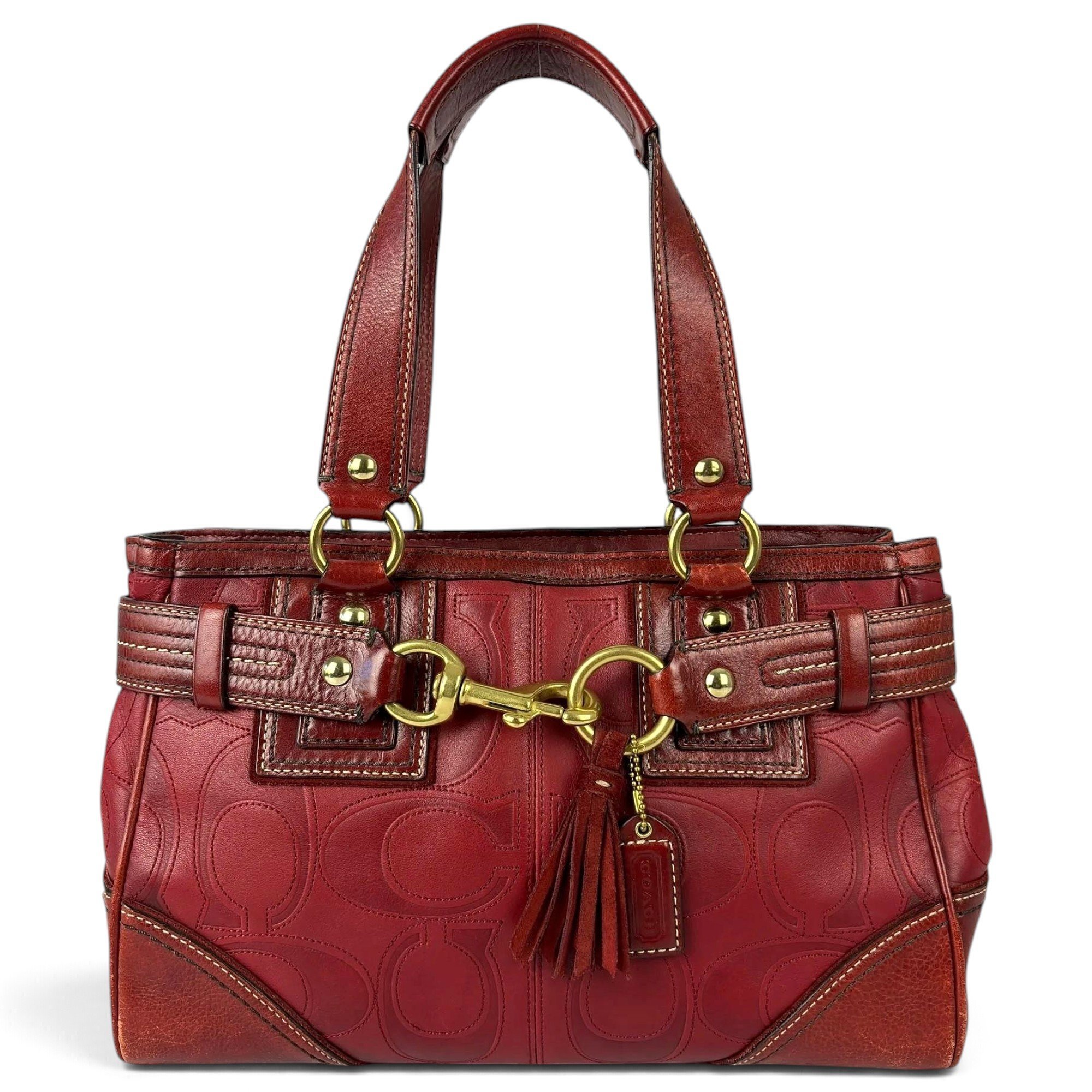 Signature Sufflette leather satchel