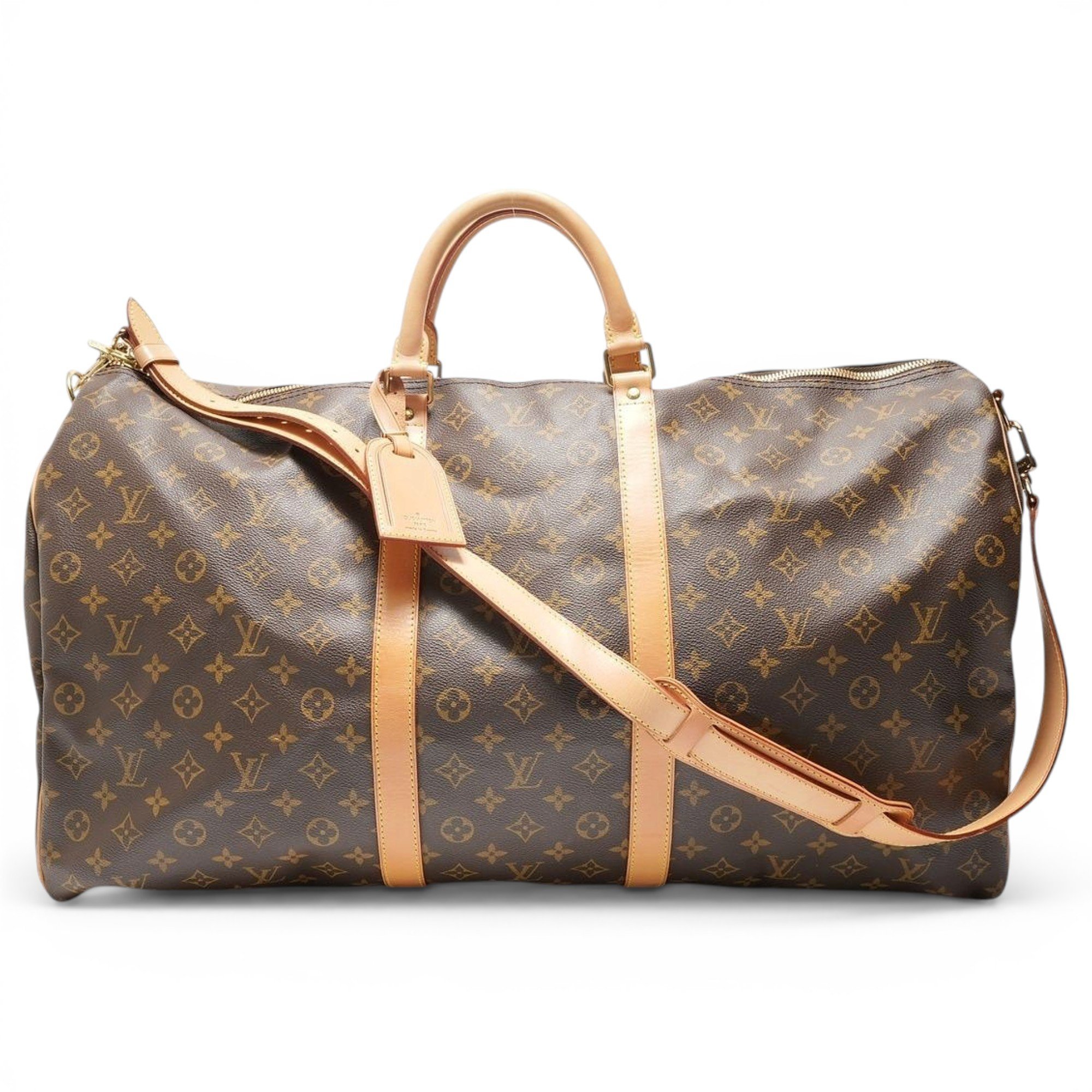 Keepall leather travel bag