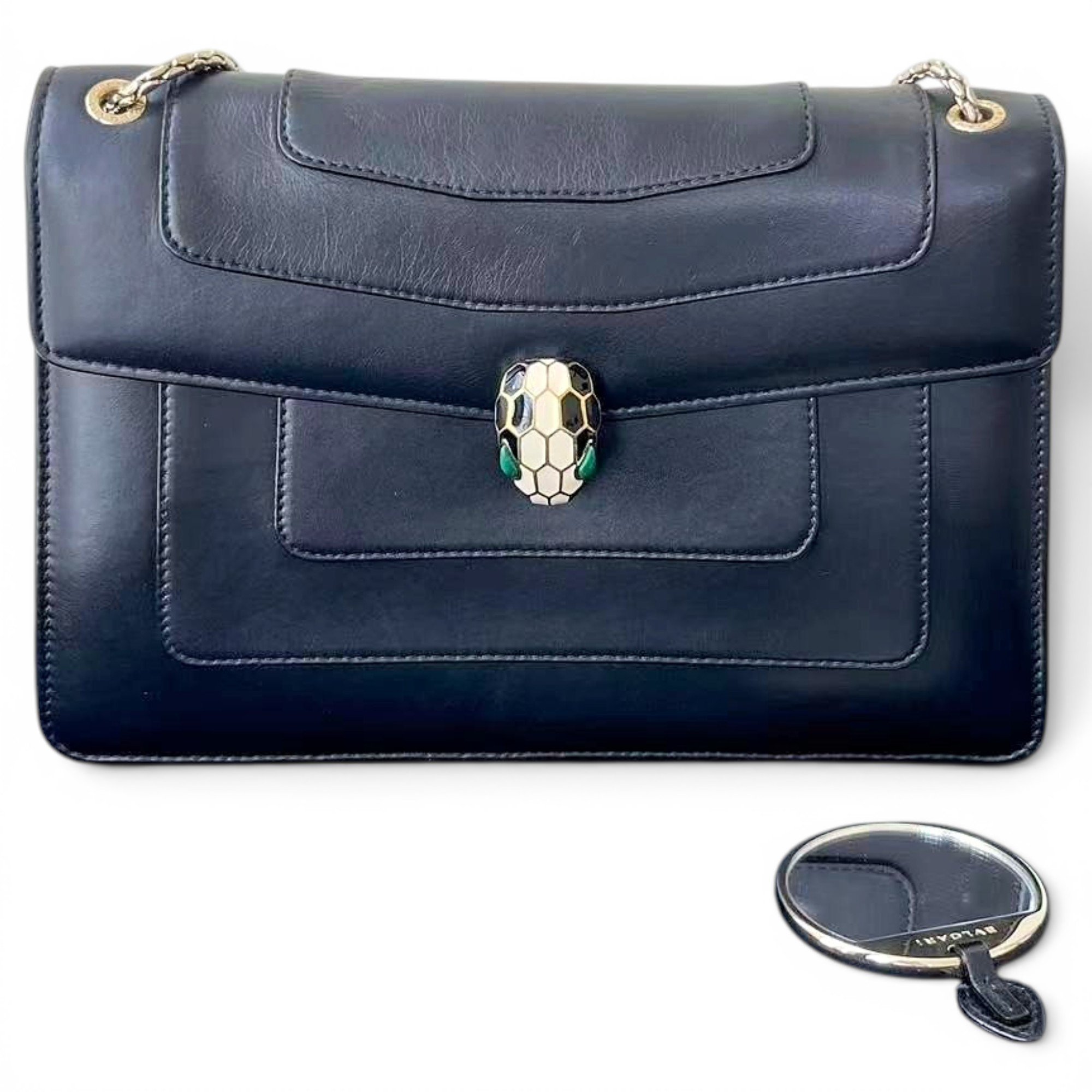Serpenti leather handbag