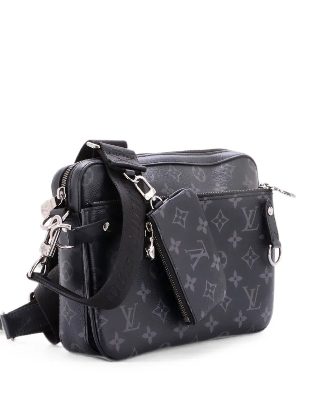 Trio Messenger Bag Reverse Monogram Eclipse Canvas crossbody bag