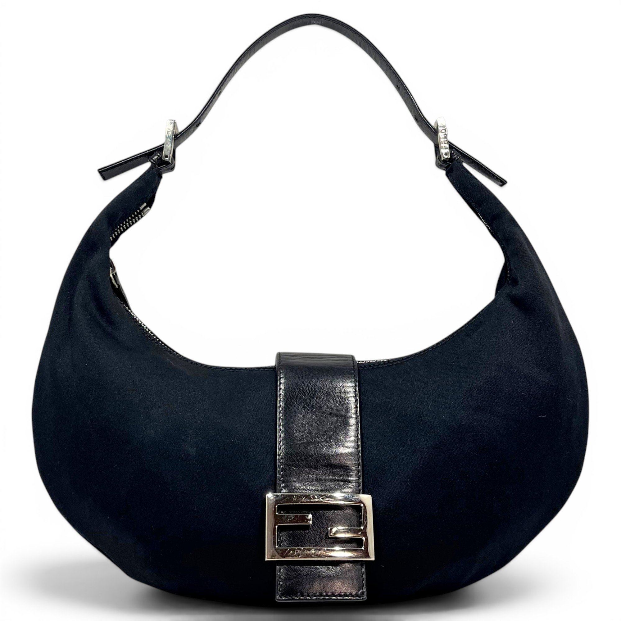 Croissant Vintage cloth handbag