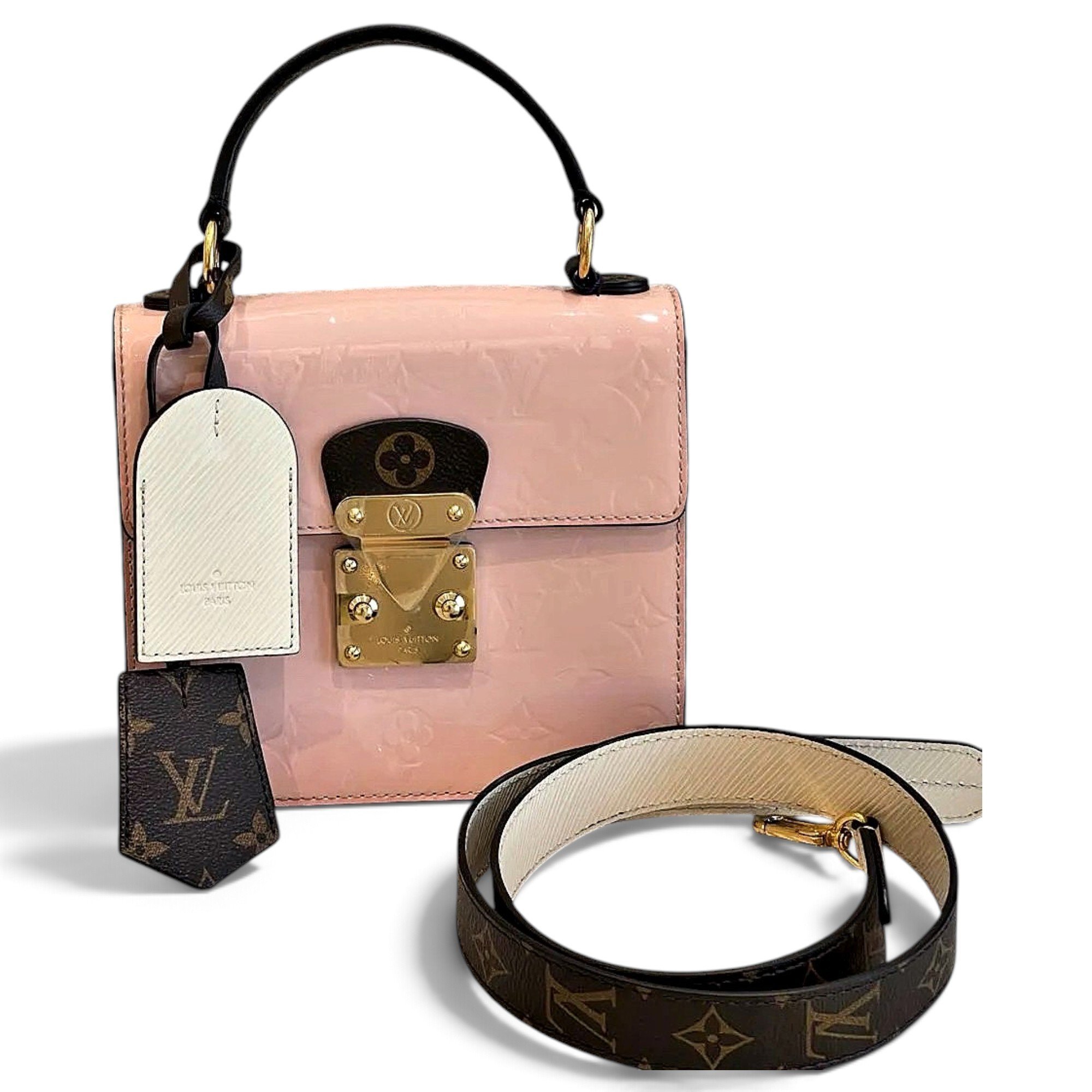 Spring street patent leather handbag