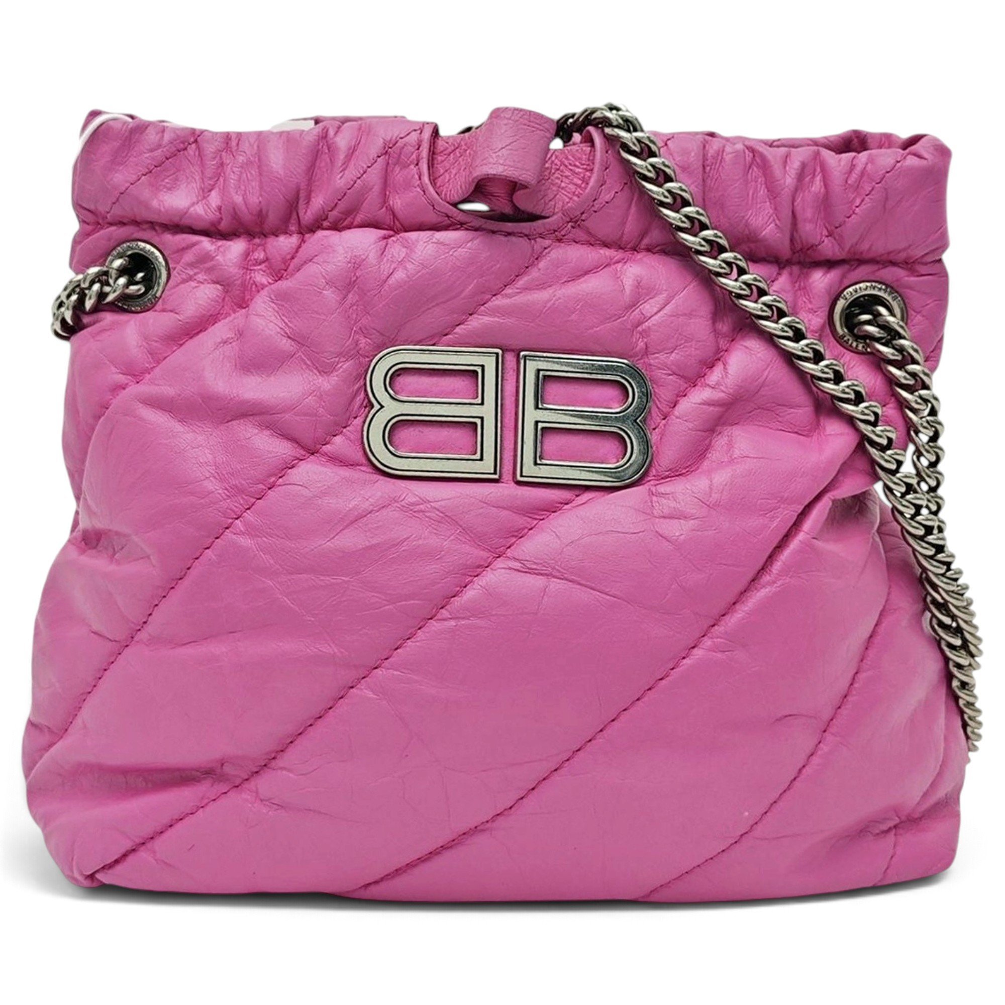 Crush leather handbag